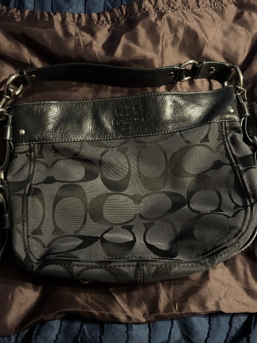 Coach Signature Black Hobo